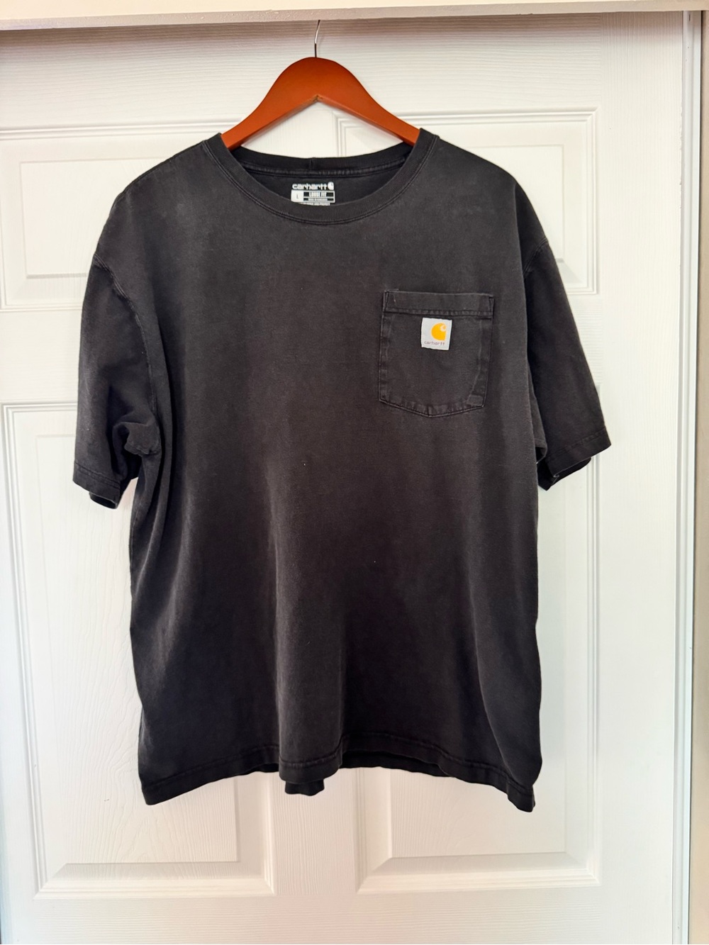Carhartt Loose Fit Pocket T-Shirt Black Size Large | Heavyweight Workwear Tee
